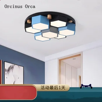 

Nordic new creative honeycomb design ceiling lamp modern simple living room study master bedroom children's room lamps