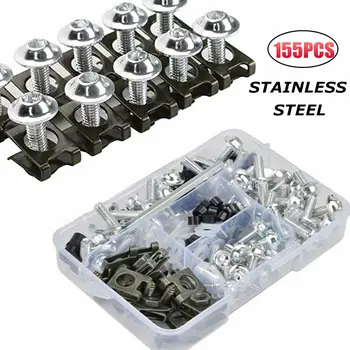 

Motorcycle Fairing Bolt Kit Universal Body Screws Kit Set Aluminum Vehicle Anodized Aluminum Practical Universal
