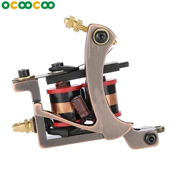 

10 Wrap Coils Retro Copper Color Professional Alloy Tattoo Machine Liner Shader Tattoo Gun Tool