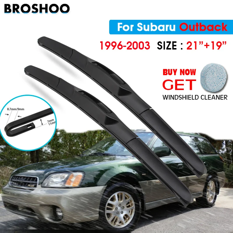 

Щетка стеклоочистителя для автомобиля для Subaru Outback 21 "+ 19" 1996-2003 авто лобовое стекло стеклоочистители щетки окна подходит для U-образных крючков