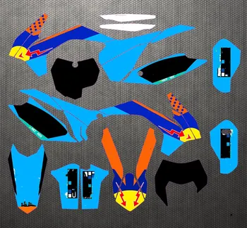 

Full set Sticker Kit Customized Number Graphics & Backgrounds For KTM 125 250 300 350 450 EXC EXCF 2014 - 2016 / SX SX-F SXF