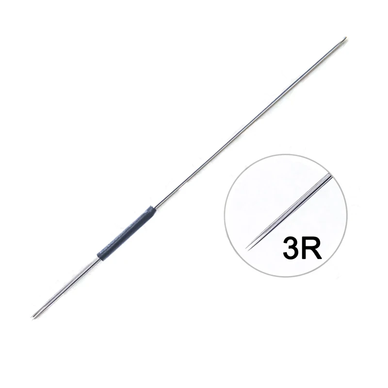 3R needles 50pcs 50 шт. трандиционные 1R 3R 5R 7R 5F 7F иглы для перманентного макияжа татуировки машина с отдельной упаковкой - Габаритные размеры: 3R needles 50pcs