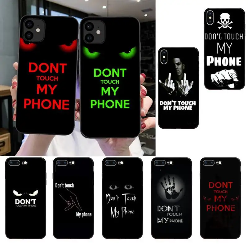HTxian Don T Touch My Phone фото на заказ мягкий чехол для телефона iPhone SE2 11 Pro XS MAX XR 8 7 6 Plus 5