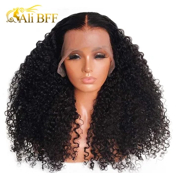 

ALI BFF 13x4/13x6 Lace Front Human Hair Wigs for Black Women Remy Brazilian Kinky Curly 360 Lace Frontal Wig With Baby Hair