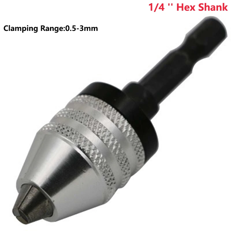 Hex Shank 0.5-3mm S Мини патрон для дрели сверлильный патрон сверлильный Keyless патрон вала зажим 0,3-8 мм вал электродвигателя мини-патрон приспособление 1/4 ''шестигранный хвостовик сверло инструмент сверло Чак адаптер - Цвет: Hex Shank 0.5-3mm S