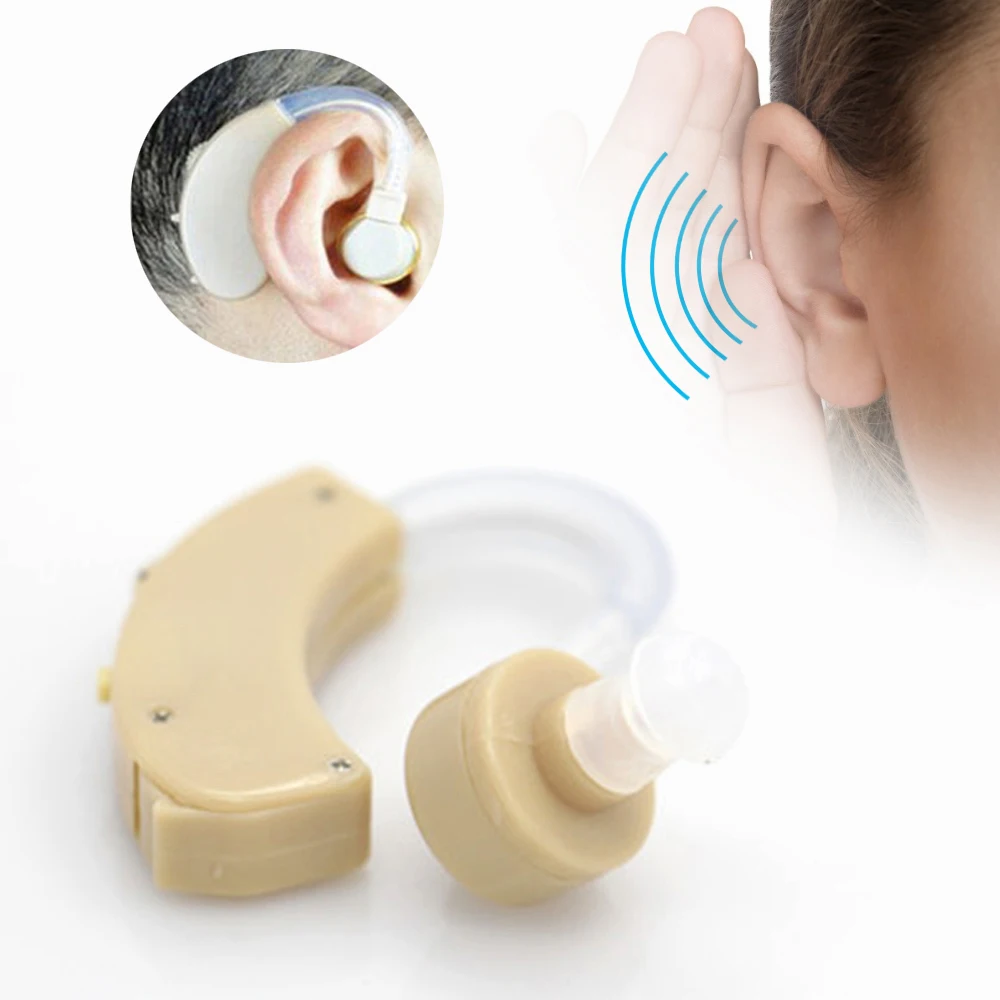 Регулируемые невидимые ультра маленькие слуховые аппараты усилитель звука 6 Leves громкость тон для глухих кнопка батареи