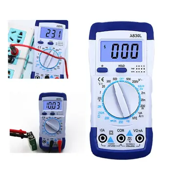 

A830L Digital Hand Held Multimeter Measuring DC AC Multitester Volt Tester
