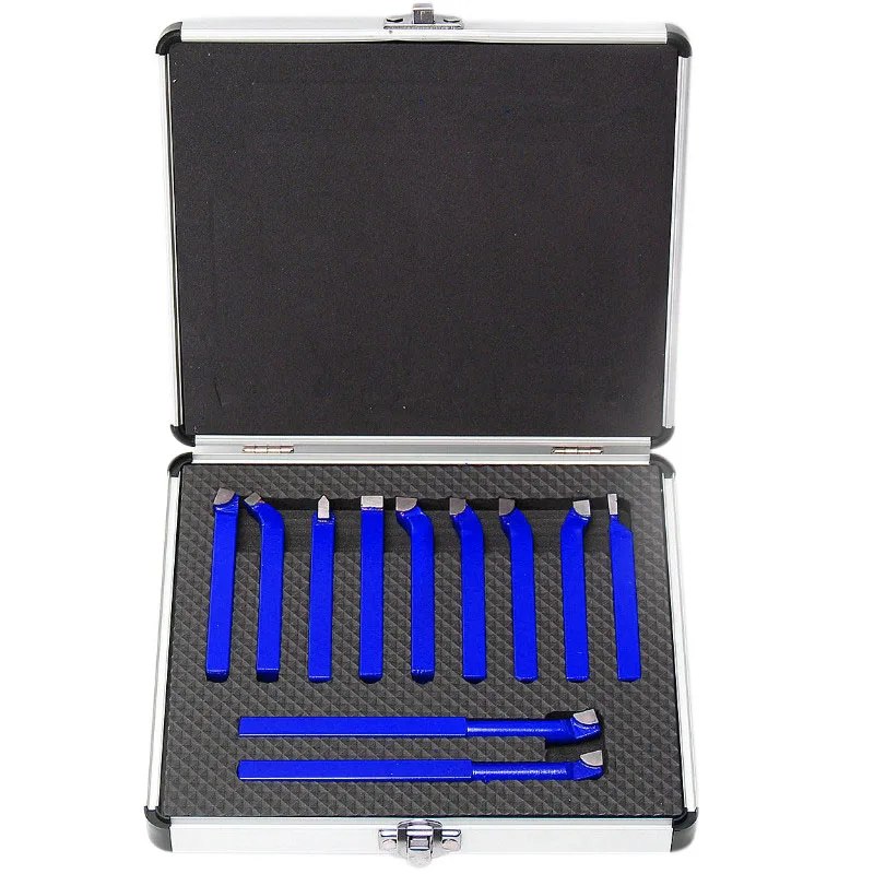 

11Pcs Metal Carbide Cnc Lathe Tools Carbide Brazed Tipped Cutter Tool Bit Cutting Set Kits Welding Turning Tool Holder