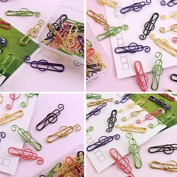 

Colorful Paper Clips Office School Supplies Stationery Shape Decorative Kawaii Paper Clips Note For Bookmark 50pcs Music T9L5