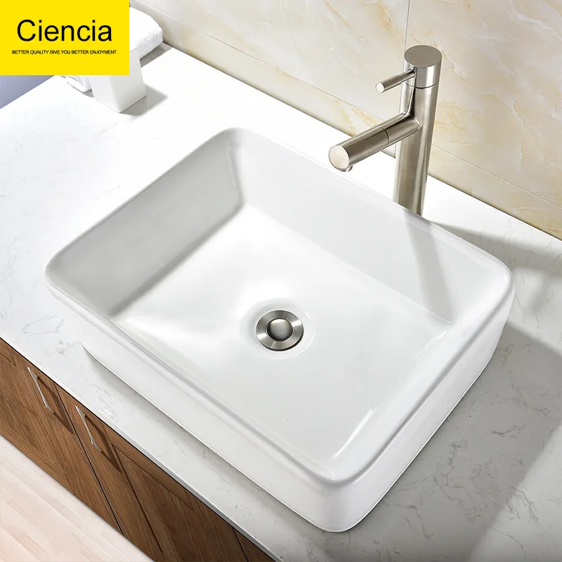 

Ceramic Table Basin Square Simple Wash Basin Balcony Wash Basin Hotel Wash Basin Household Toilet Wash Basin