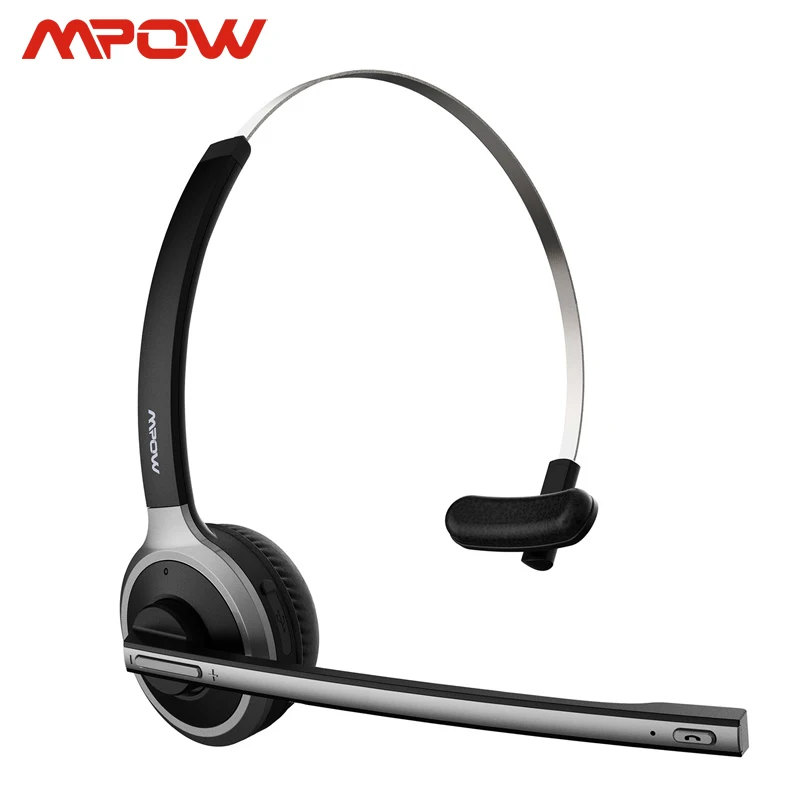 Online Mpow M5 Bluetooth V4.1 Auricolare Senza Fili del Camion Driver Cuffie Chiamata Hands free Auricolare Con Il Mic Per Call Center Ufficio skype