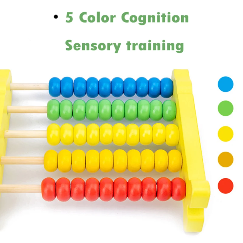 Baby Wooden Abacus Early Math Learning Toy Montessori Educational Counting Calculating Beads Logical Thinking Toys For Toddlers