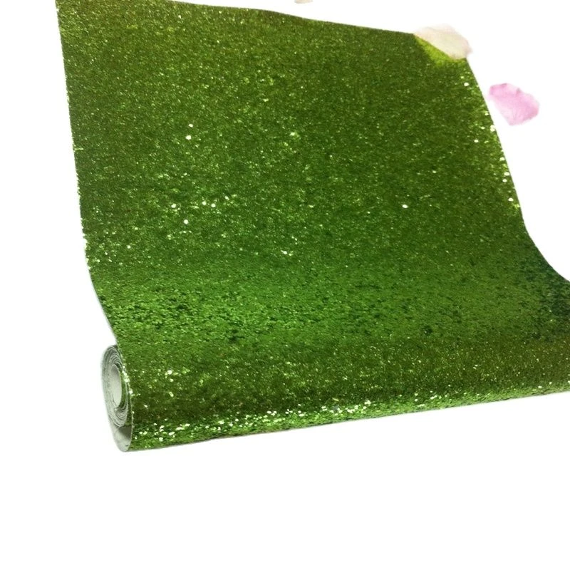 緑のキラキラ生地の壁紙 Puキラキラの革と装飾的な壁紙 Glitter Wallpaper Wallpaper Greengreen Wallpaper Aliexpress