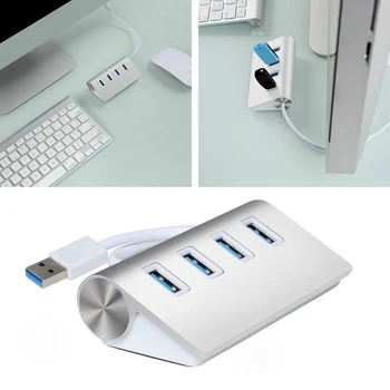 

USB3.0 Hub Data Transfer Durable External Expander Aluminum Alloy Office 4 Port 5Gbps Splitter High Speed For PC Laptop Adapter