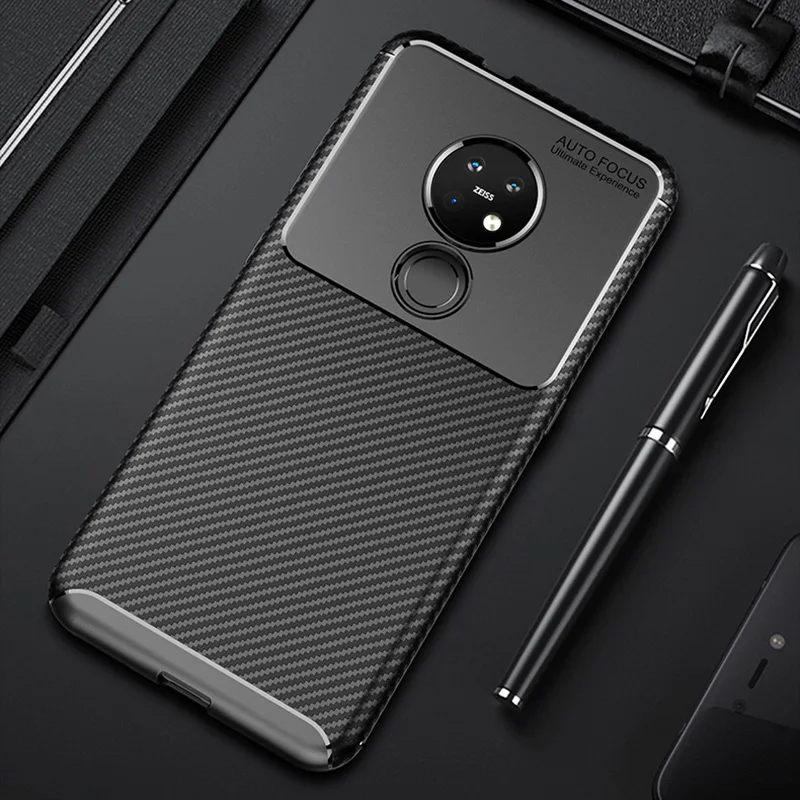 Чехол для телефона Nokia 7 2 чехол из углеродного волокна Мягкий силиконовый бампер