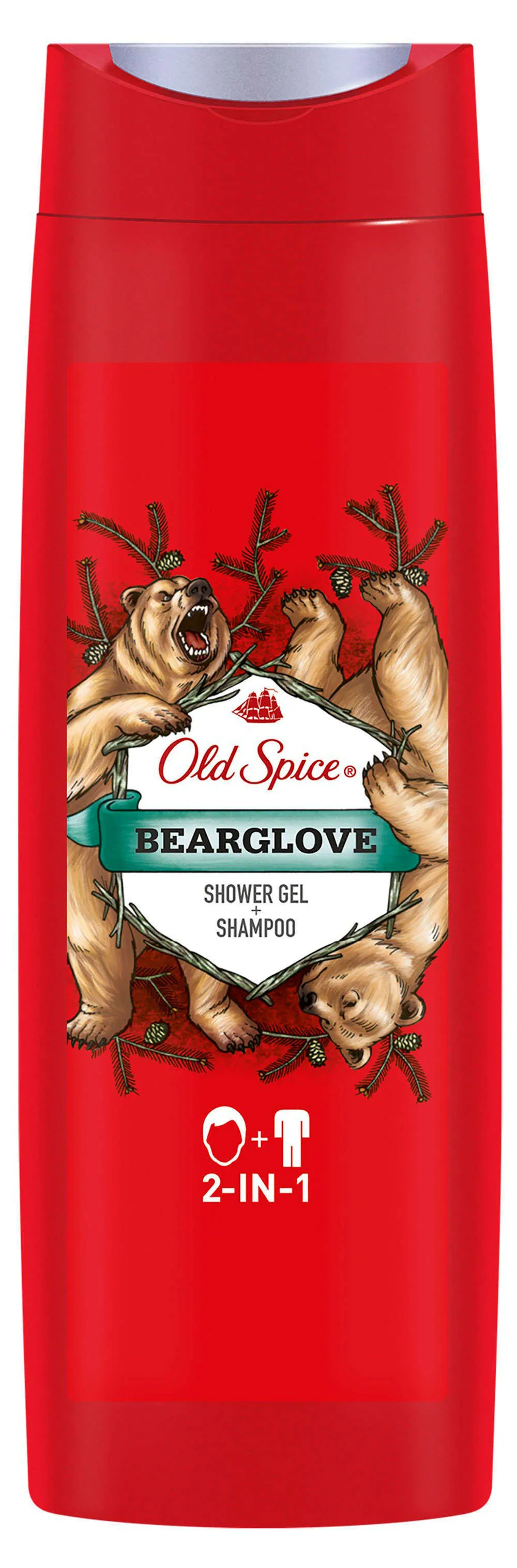 Гель для душа и шампунь 2в1 «Дикий аромат Bearglove» Old Spice, 400 мл