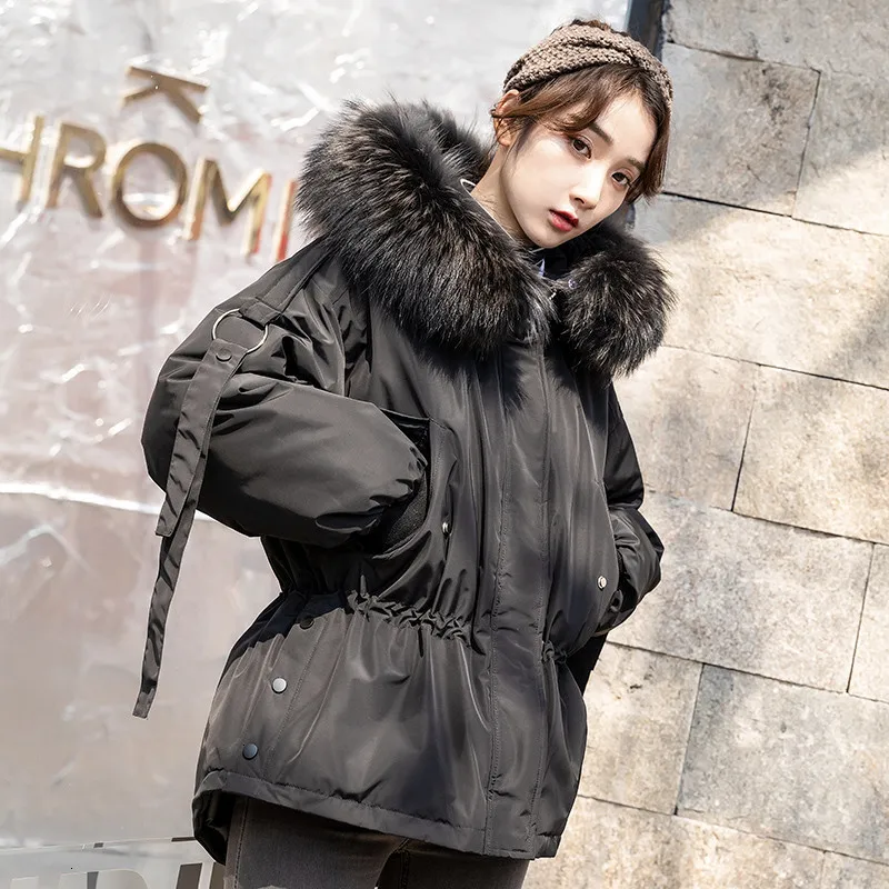 

Loose Korean Winter Down Coat Women Puffer Female Warm Feather Jacket For Girl Parka Coats Duck Outerwear Plus Size Harajuku