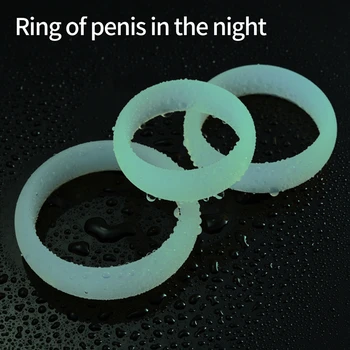 3PCS/set  Silicone Stretchy Penis Ring Transparent Cock Ring Classic Erection Enhancing Delay Ejaculation Adult Sex Toys For Men 4