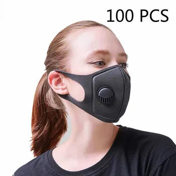 

100 PCS Mask face Mask with Adjustable Straps and Washable Respirator Mask