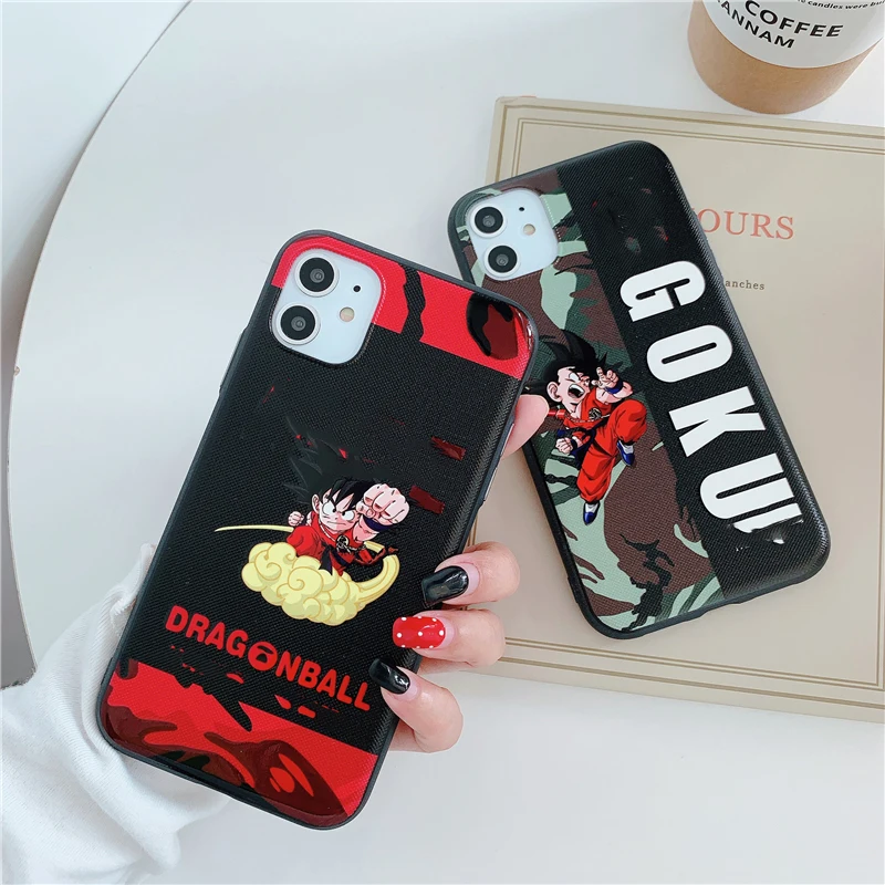 

Dragon Ball GOKU soft case for iphone 11 pro x xs max xr 8 7 plus SE 2 silicone phone cover 3D relief Camo coque fundas capa
