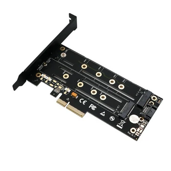 

Key B M SSD For Desktop Converter With Heat Sink SATA High Speed NVME Dual Interface Adapter Card Stable NGFF TO PCI-E X4