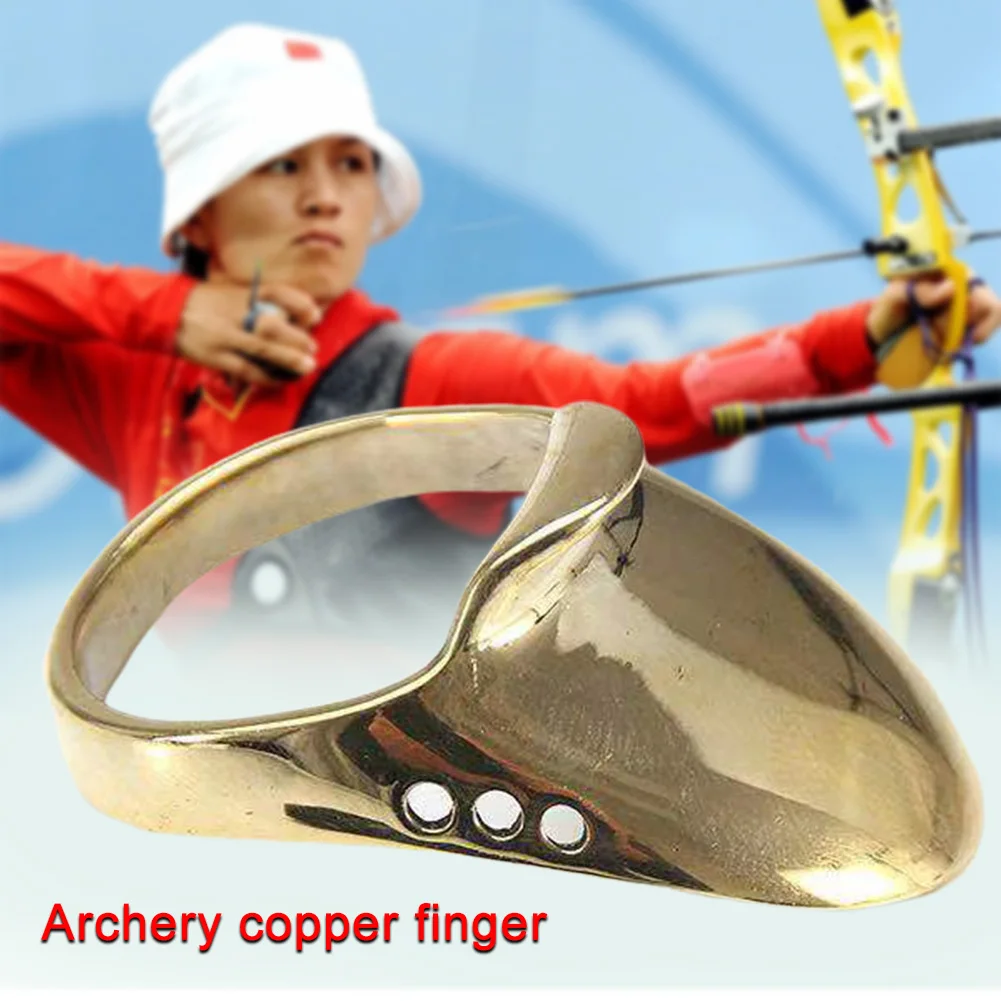 Brass Outdoor Traditional Practice Archery Thumb Ring Painless Sport