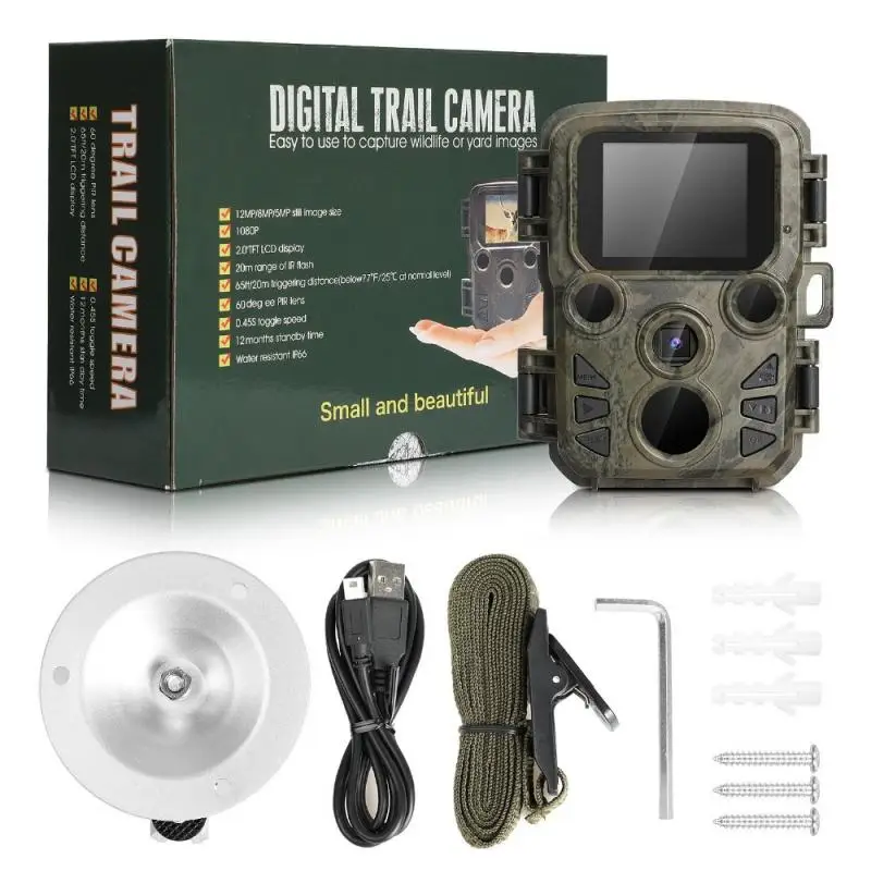 

Mini 300 Hunting Camera 12MP 1080P Trail Camera Night Vision 0.45s Trigger Time Photo Trap Wildlife Cameras Surveillance Cams