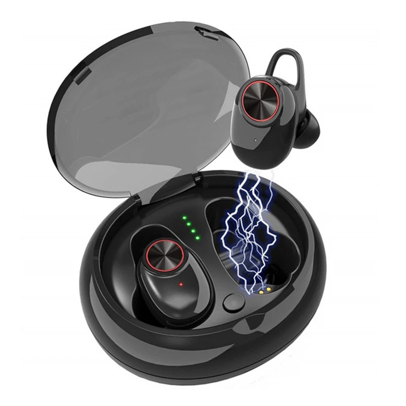 TWS, двойные наушники, Bluetooth 5,0, гарнитура, беспроводные наушники с громкой связью, стерео музыка, qi-поддержка, с зарядным устройством, TWS