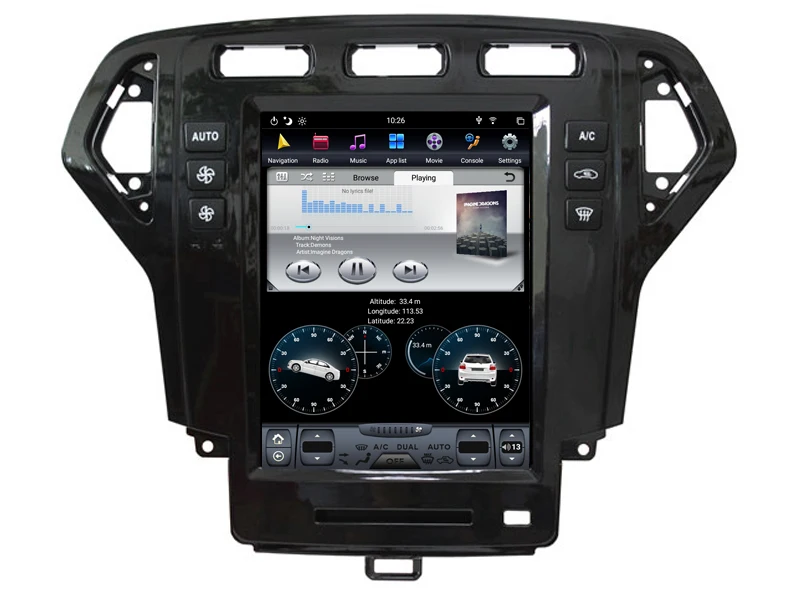 AVGOTOP Android 8,1 Tesla Автомобильный Gps навигатор 2DIN Центральная мультимидия для FORD MONDEO 2007-2010 Черный 6 ядер+ 4G+ 32G ips экран