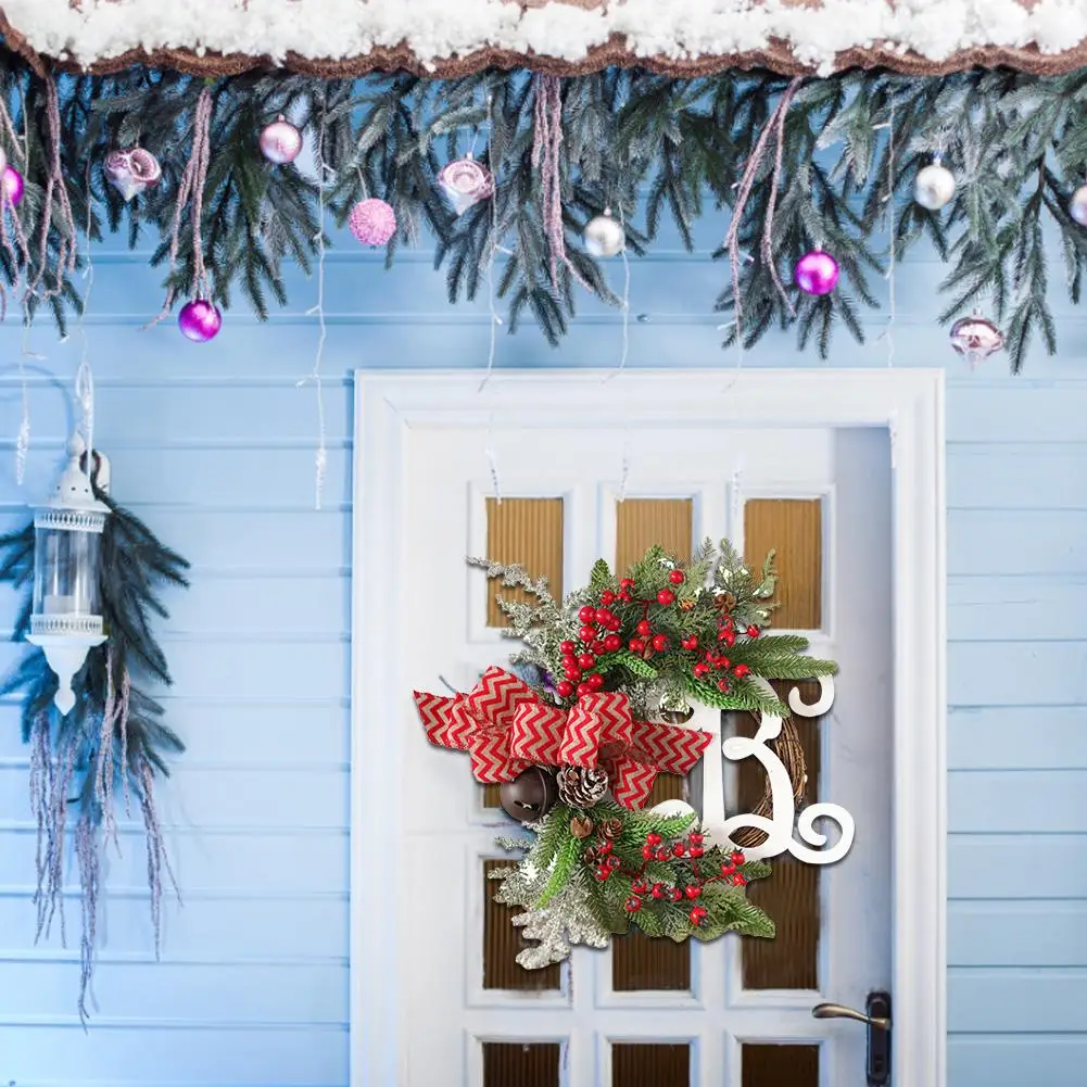 Рождественский венок ручной работы из ротанга двери висячие подвесные рождественские украшения на День Благодарения для окна отеля ландшафтный дизайн