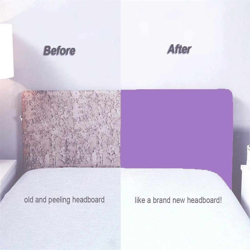 Bed Headboard Slipcover Protector Bed Decoration Stretch Solid Color Dustproof Cover Washable - 78.7.L X 31.5.W