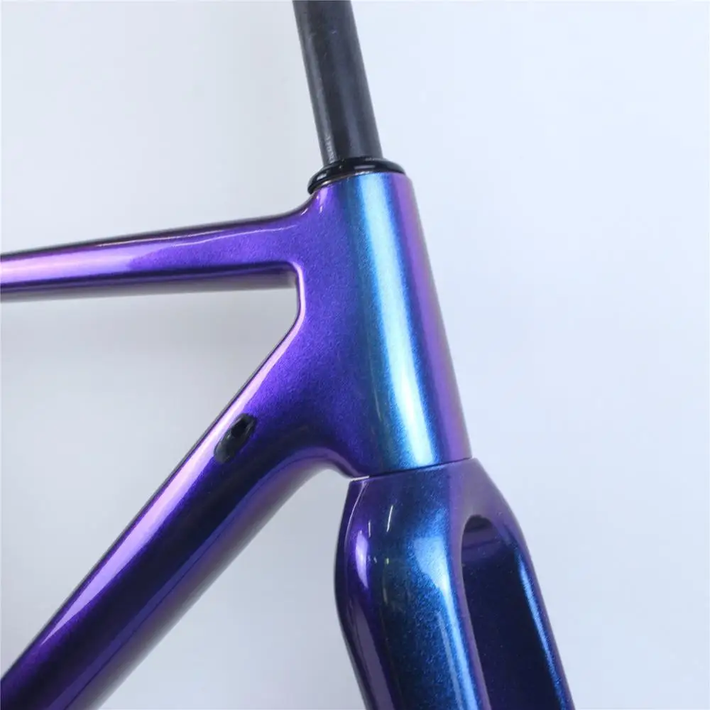 US $526.00 2020 new super light carbon gravel bike frame Thru axle 14212 disc brake accept customized service Cyclocross Gravel frameset