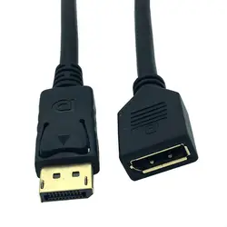 DP поворачивает DP Мужской к женскому HD Удлинительный кабель Компьютерный дисплей соединительная линия