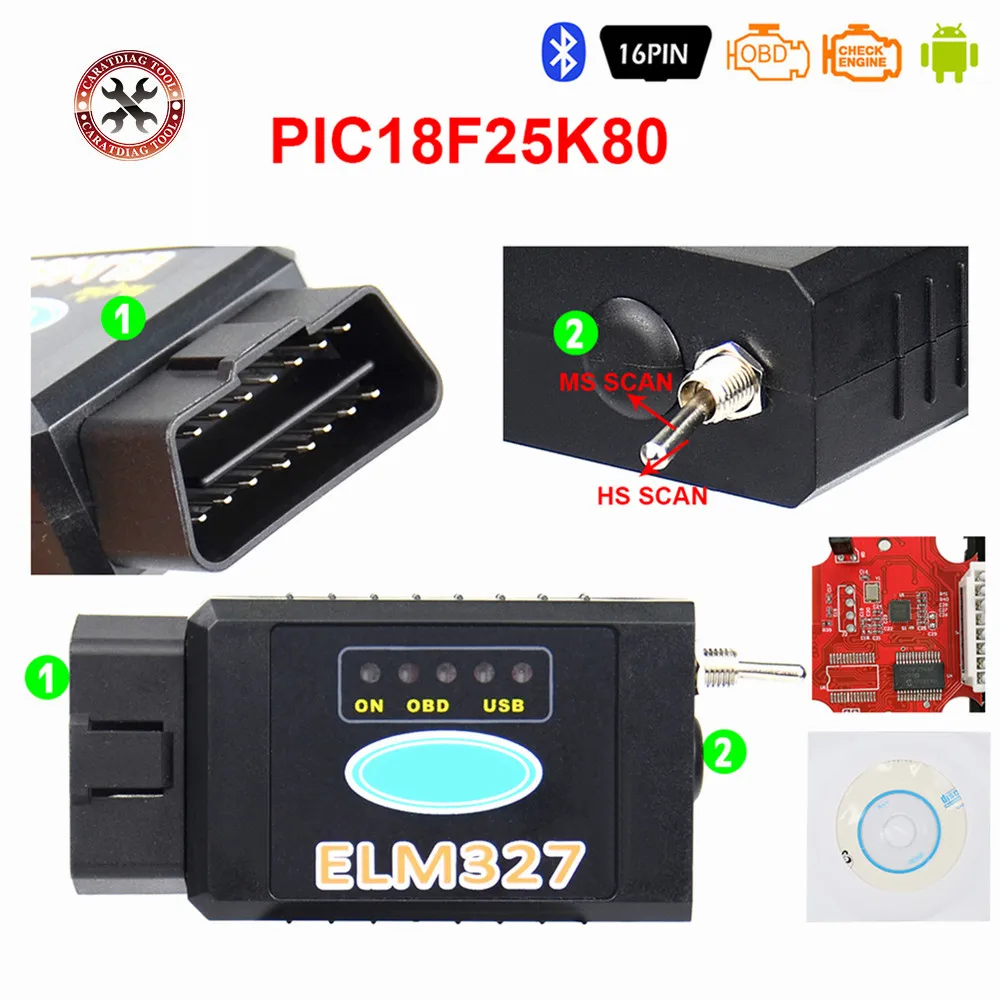ELM327 USB Bluetooth работает на Forscan для F-ord HS CAN /MS V1.5 автомобильный OBD2 диагностический