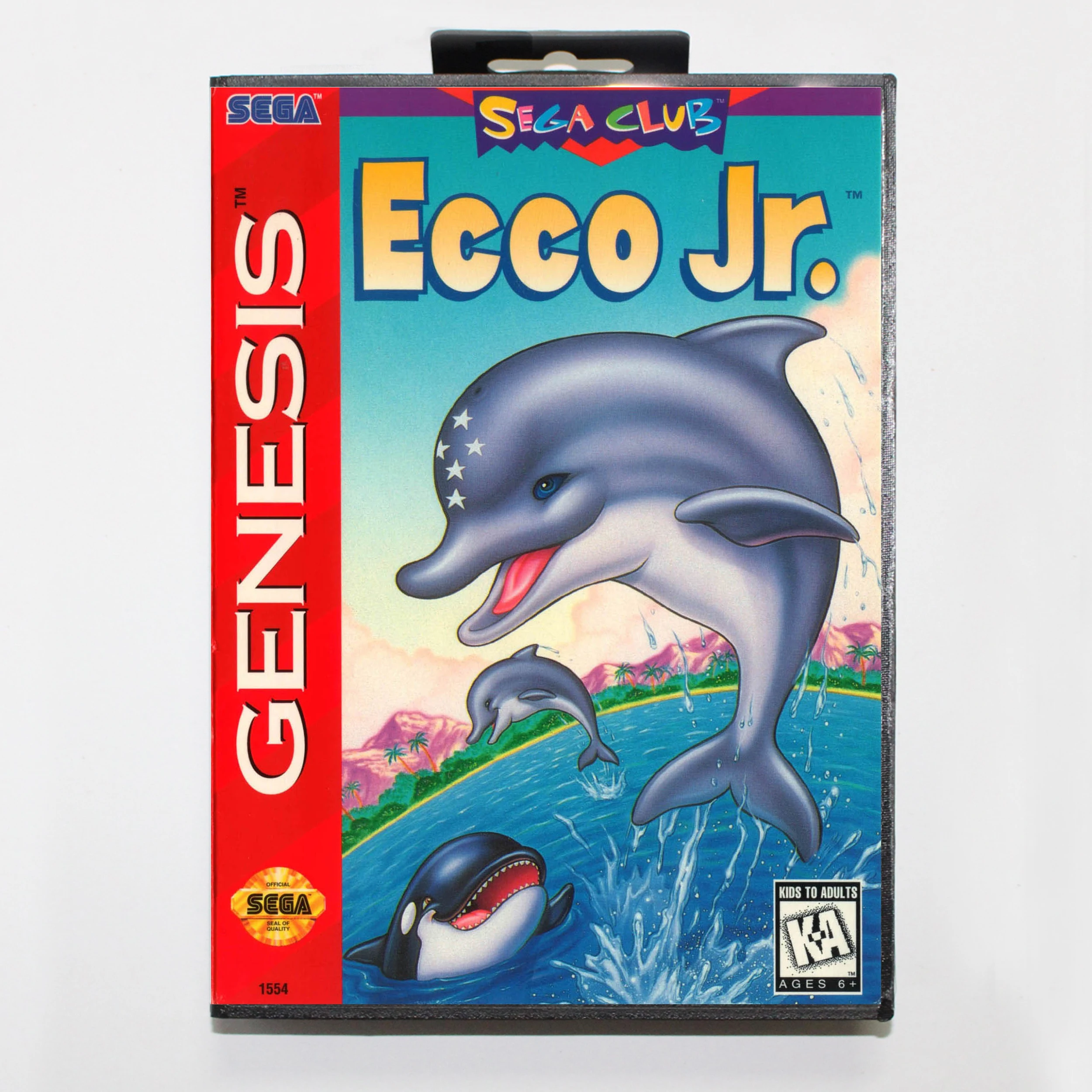 Ecco Jr с розничной коробкой 16 бит MD игровая карта для sega Mega Drive/Genesis