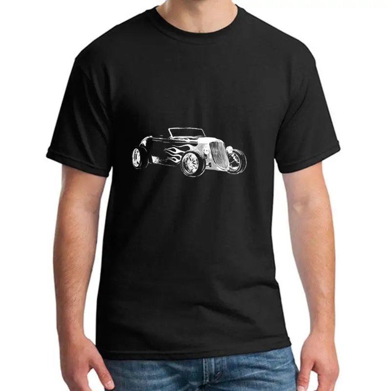 

Custom Vintage Cars Enthusiast Hot Rod Fans t-shirt for men Formal Breathable streetwear men t shirt tee O-Neck Tee top