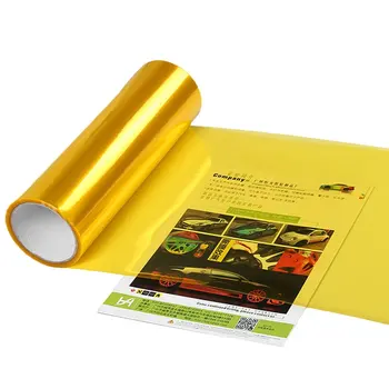 

Transparent & Gold Car Film Sheet Sticker Sparkling Auto Fog Light Headlight Taillight Decoration Cover Car Styling For Lights
