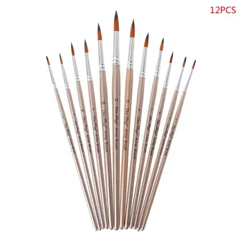 

12pcs Spike Paint Brushes Nylon Hair Watercolor Gouache Paintbrushes Art Tools