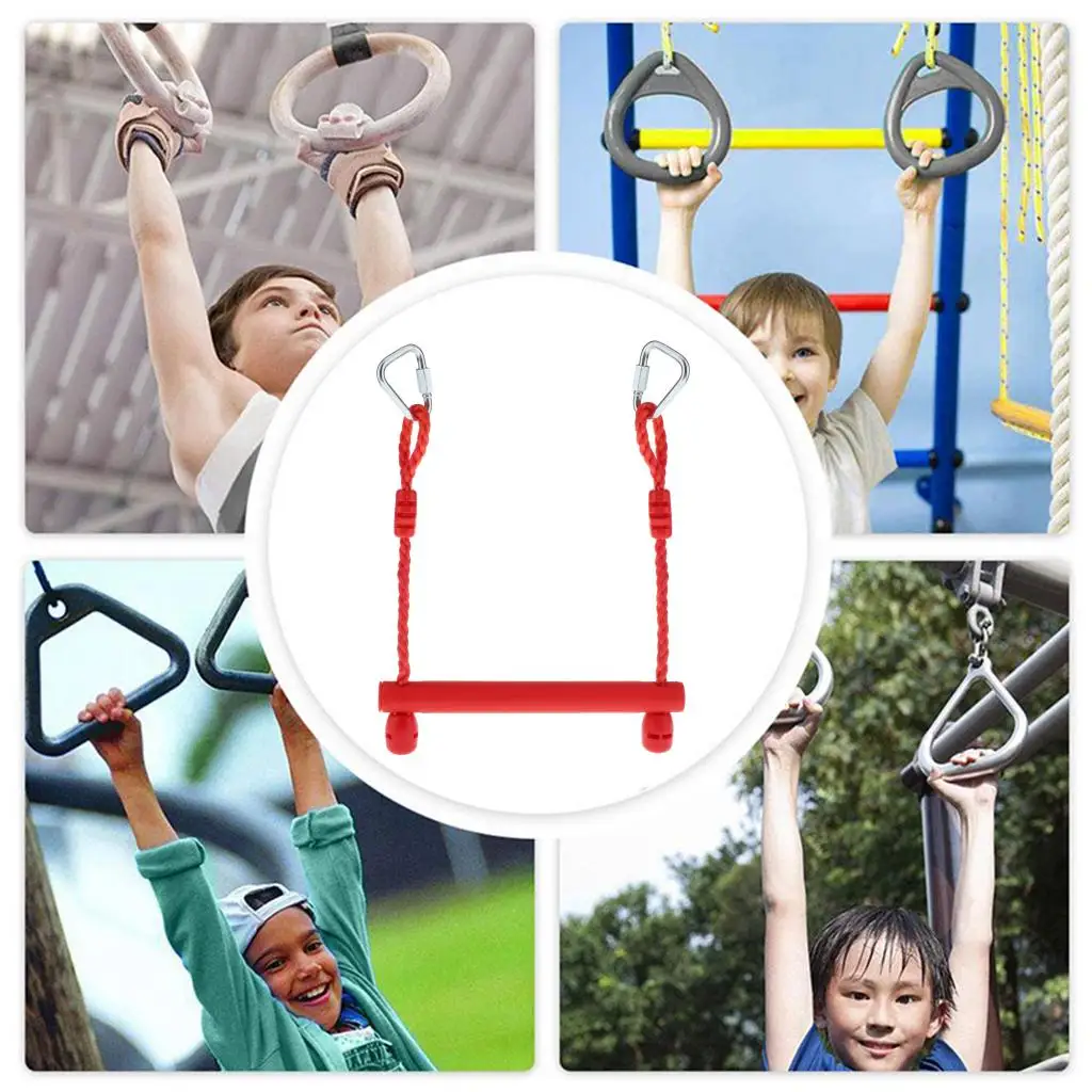 Trapeze Swing Bars Gymnastic Monkey Bar Slack Accessories Playground Backyard Activities Easy Install