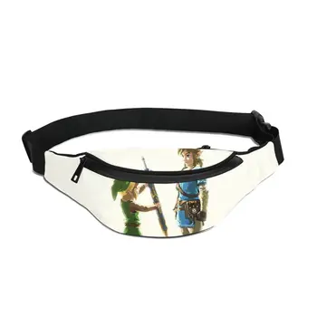 

Fashion Legance Of Zelda Design Running Waist Bag Men DIY Hip Belt Fanny Pack For Women Bum Bag Chest Bag Nerka Heuptas Pochete