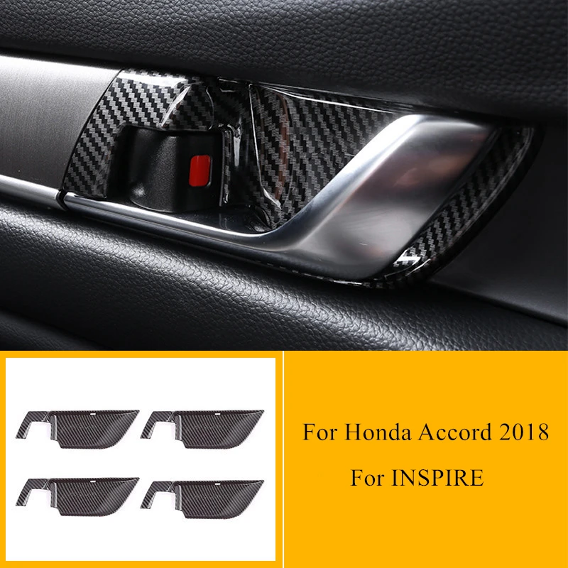 5 Colors 4 pcs/set Car Internal Door Handle Trim Frame ABS Decoration Accessories For Honda Accord For Honda INSPIRE