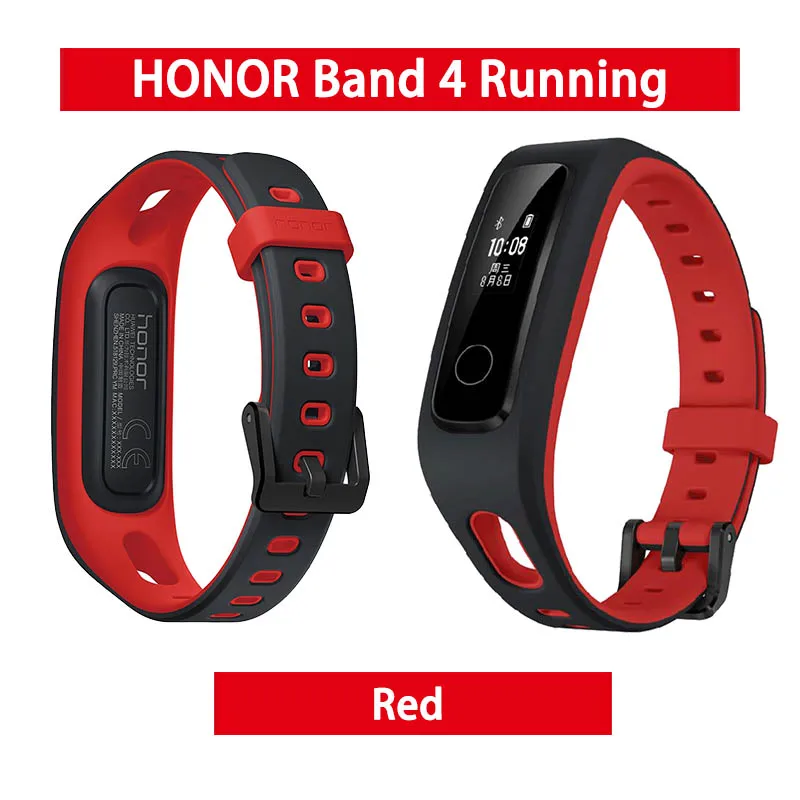 Продукт huawei Honor Band 4 Беговая Версия смарт-браслет башмак-пряжка Land Impact Sleep Snap Monitor - Цвет: Red