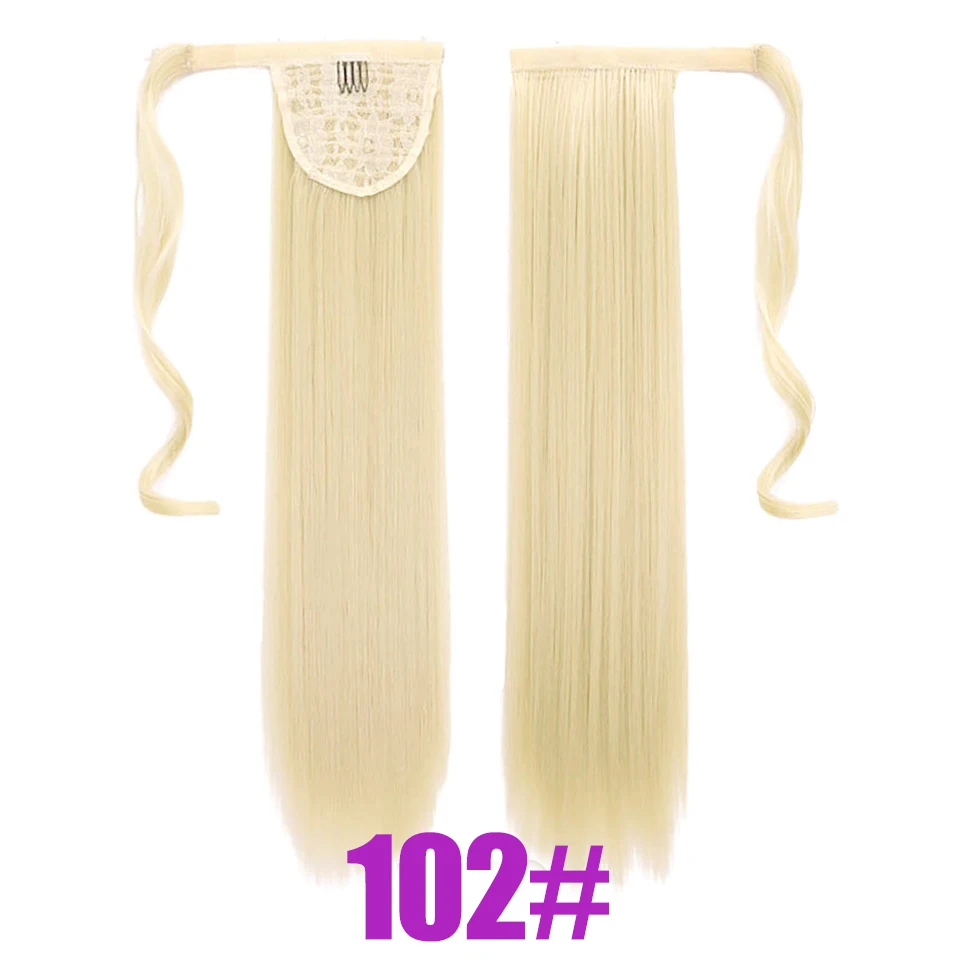 MEIFAN, длинные волнистые вьющиеся волосы на заколках для наращивания в конском хвосте, парик из высокотемпературного волокна, синтетический конский хвост для женщин, Cospl - Цвет: 102