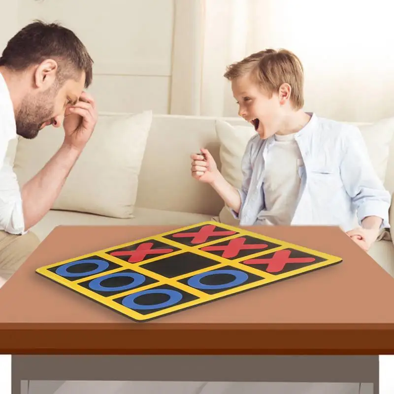 Classic Game Home Decor Strategy Board Games for Families 2pc Tic Tac Toe 6" x 6" EVA Coffee Tables Family Games to Play