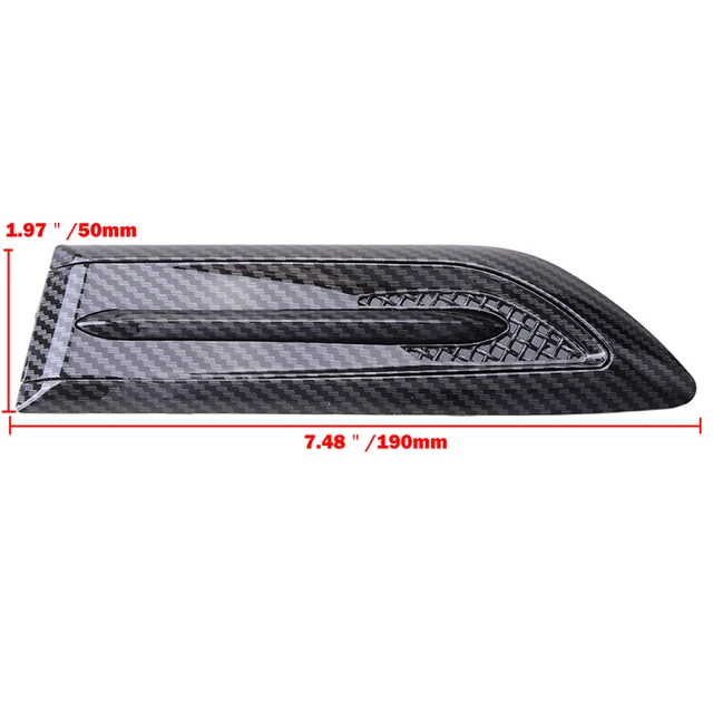 Car Side Fender Vent Air Flow Spoiler Racing Intake Grille Shark Gill Trim  Wing Cover Carbon Fibre Decorative ABS 3D Sticker - AliExpress