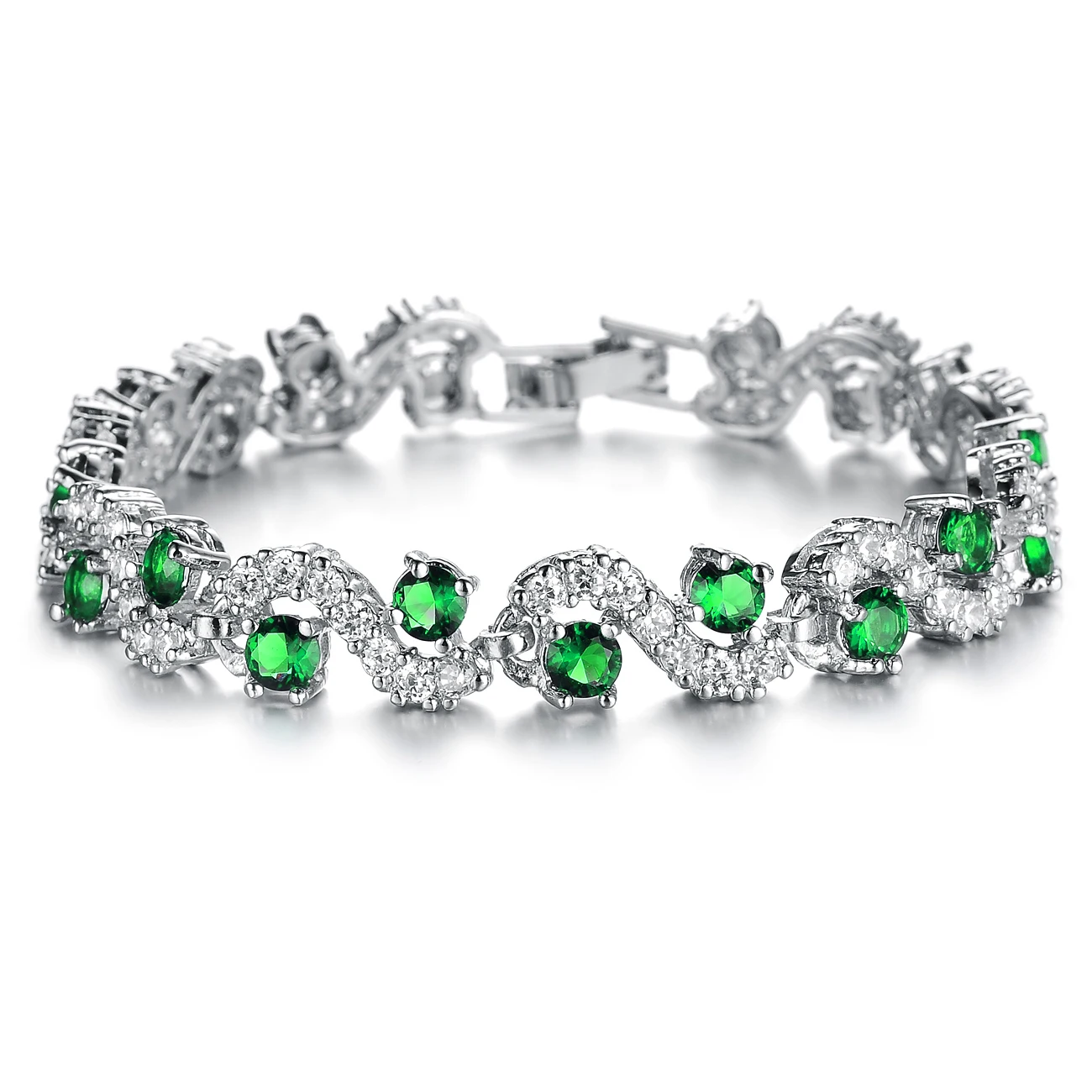 Hot Selling Exquisite Copper Bracelet for Women Flash Crystal Jewelry AAA Zircon Plated White Gold Charms Female | Украшения и
