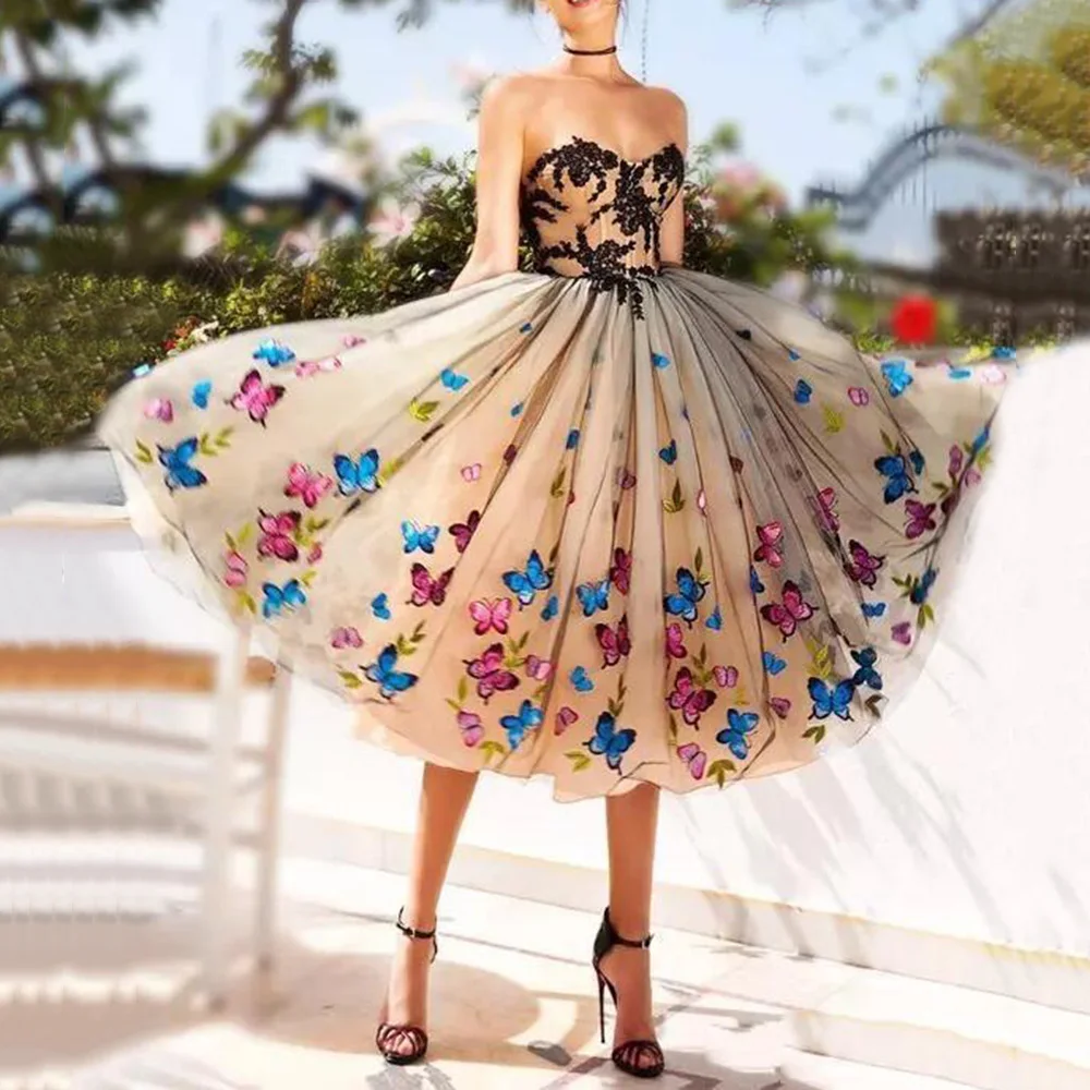 colorful cocktail dress