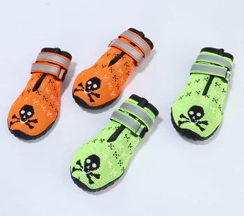 

10 Sets/lot 4pcs/Set Pet Dog Breathable Non-Slip Shoes Sneaker Shoes For Small Dogs Cats Autumn and Winter Pet Boots