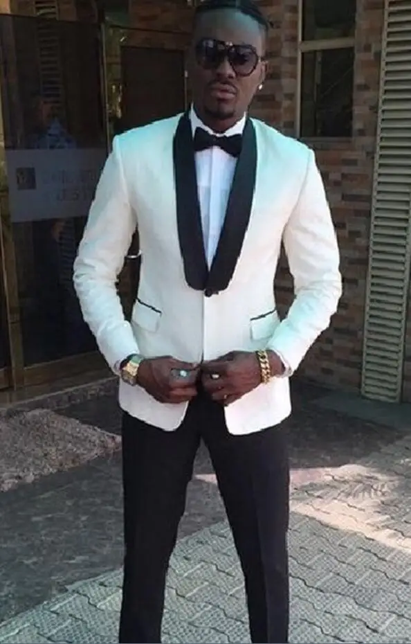 

Latest Design Mens Suits Groom Tuxedos Groomsmen Wedding Party Dinner Best Man Suits Blazer With Pants (Jacket+Pants+BowTie)