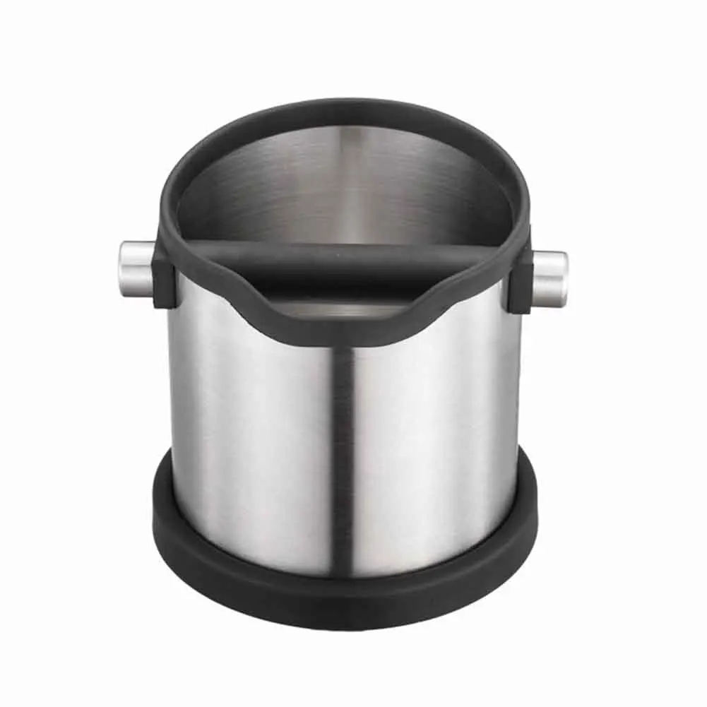 

1800ml Restaurant Bar Kitchen Tool Anti Slip Home Stainless Steel Grind Container Silver Portable Coffee Knock Box Practical